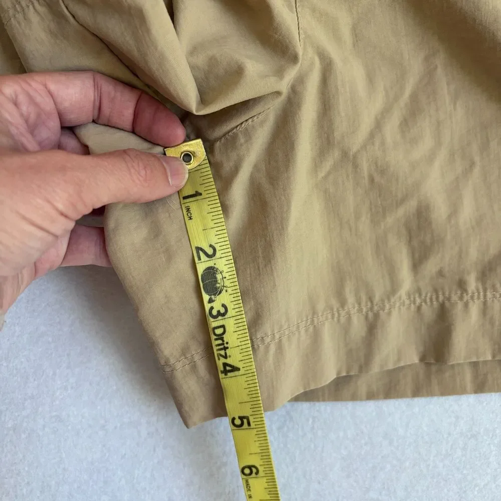 Gap Fit Nylon Pull On Short Women's MP Camel Tan Pockets Walk Camp Hike Comfort